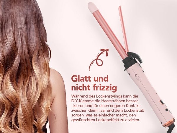 4в1 ВЪРТЯЩА СЕ маша за къдрене от керамичен турмалин, LCD дисплей