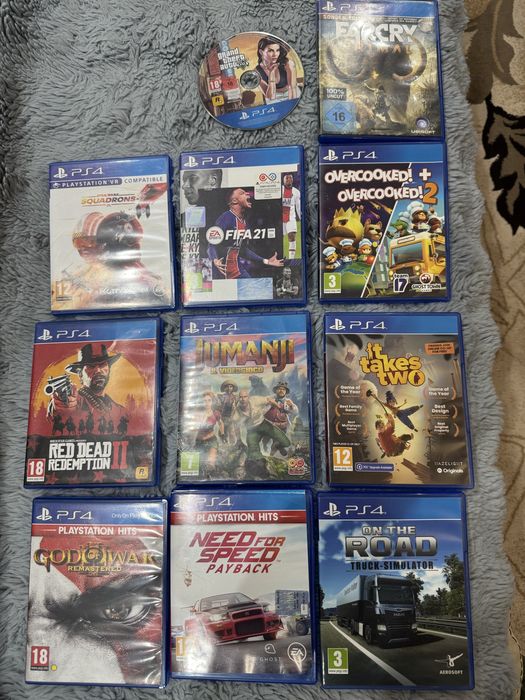 Ps 4+ 2 console + 6 jocuri la alegere