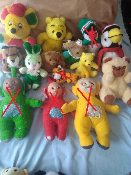 плюшени играчки - Коледен пингвин, тигър, мишка, зайче и 5 мечета