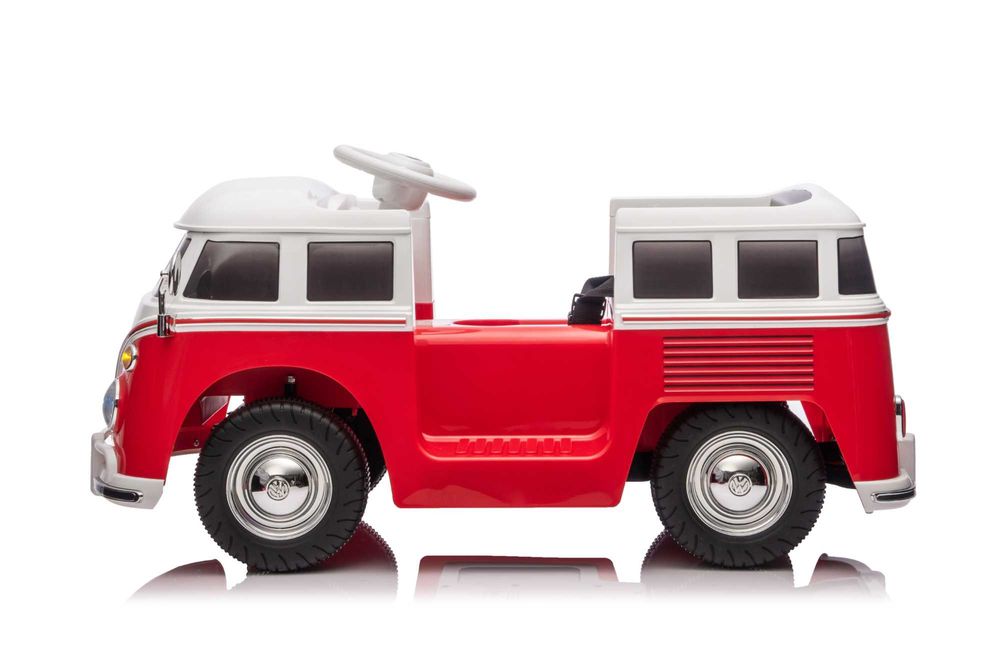 Masinuta electrica VW Samba Bus 2x 35W, roti moi, scaun tapitat RED