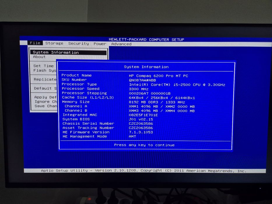 PC HP Compaq 6200 Pro i5 3.3 GHz 8 GB Ram fara stocare