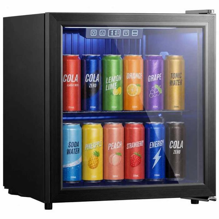 Хладилник за напитки HOMCOM 50L, охладител за 48 кутии