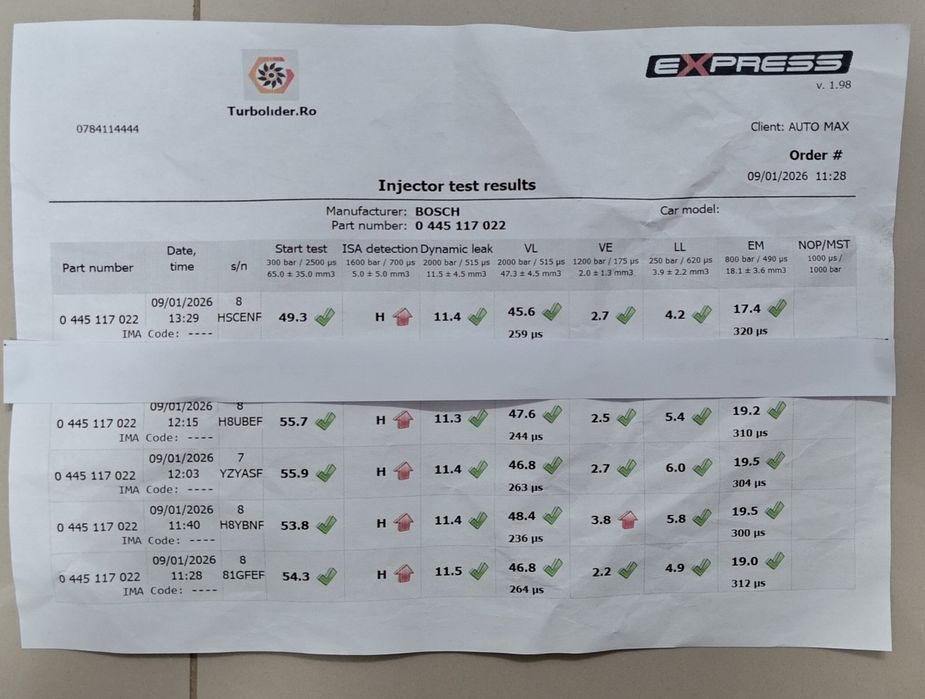 Set 5 Injectoare Bosch 0445117022 Audi A6 C7 3.0 TDI Quattro-Testate Banc, Stare Optima!Preț ușor negociabil! Prefer vânzarea integrala nu pe bucăți!