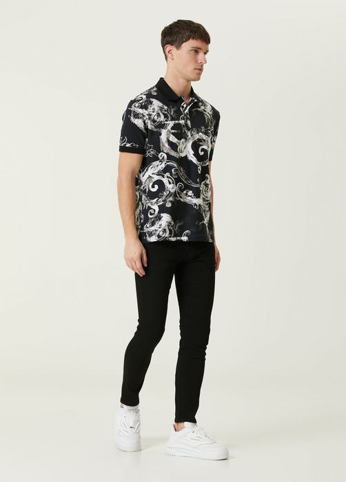 Мъжка тениска Versace Jeans Couture Barocco print cotton Polo T-shirt