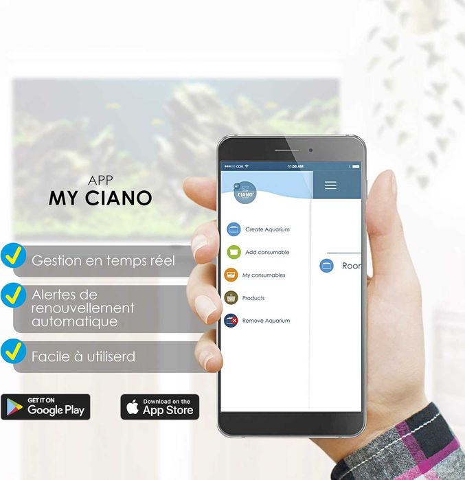 Аквариум CIANO Aquarium Emotions Pro/черен/транспортен дефект