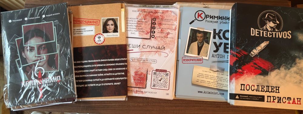 Криминист, Криминално разследване, Убийствени мистерии, Detectivos др.