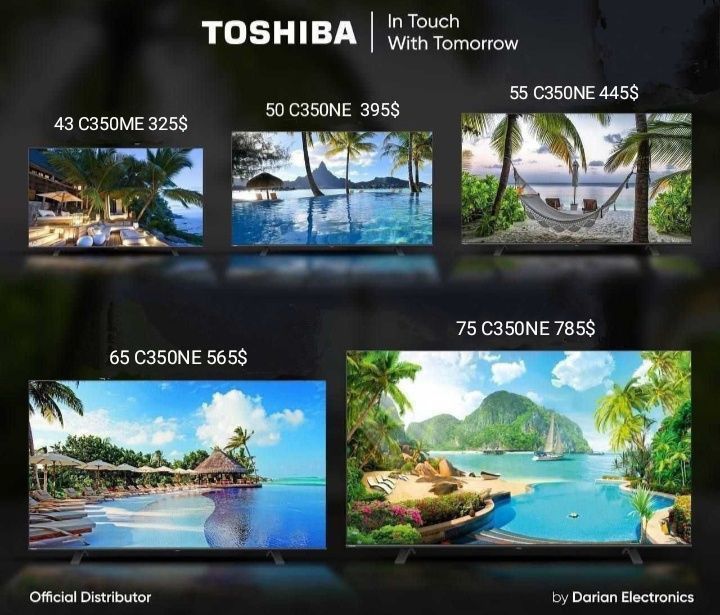 Телевизор TOSHIBA 55C350NE UHD VIDAA 4K  Доставка бесплатно