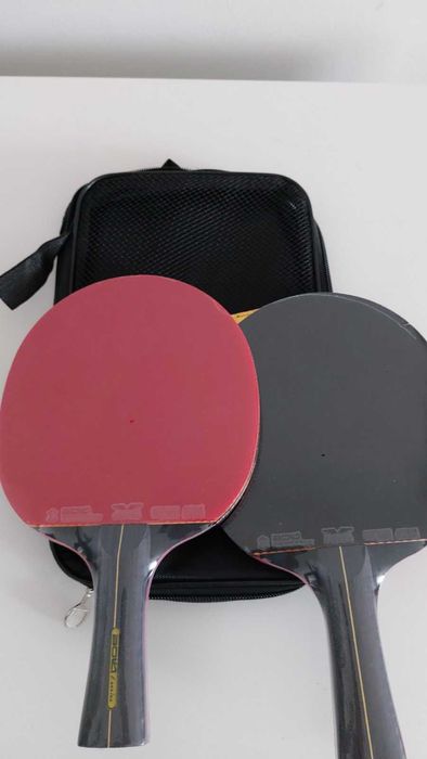 Хилки 2бр за тенис на маса 6 звезди + калъф за тях, дълги дръжки, НОВИ