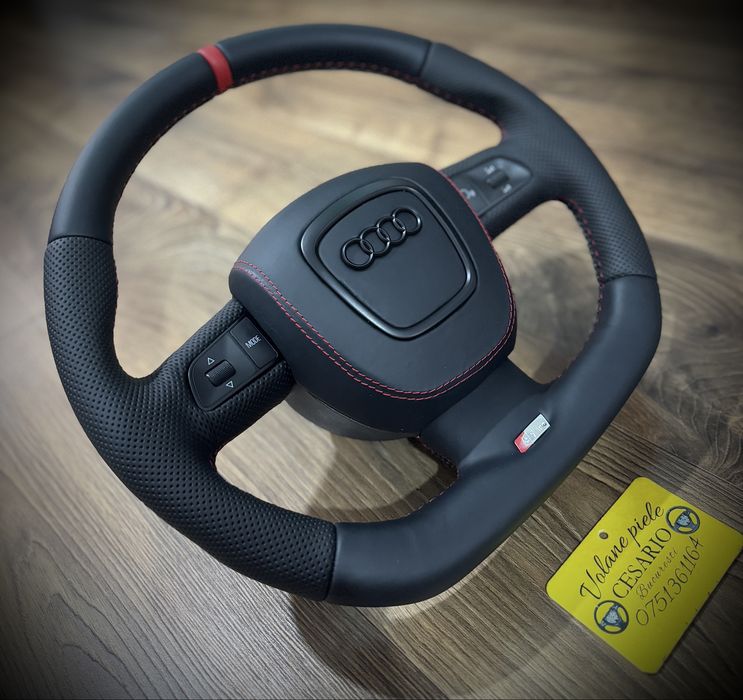 Volan piele nappa naturala Audi S-Line A3,A4,A5,A6,A8,Q5,Q7 (2004-2012