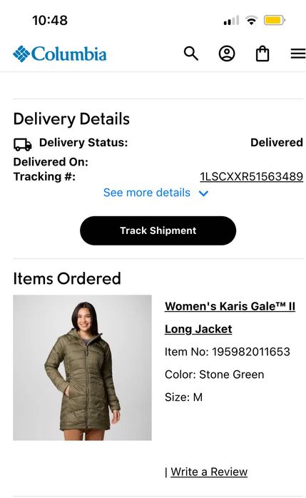 Куртка Columbia средней длины