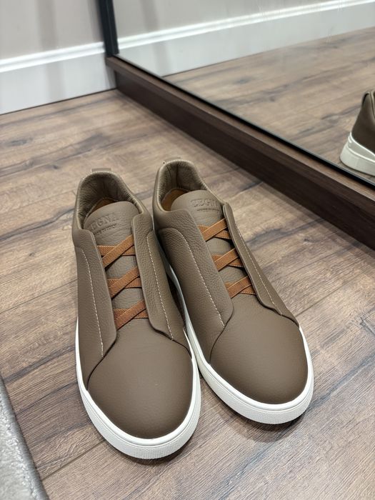 Кроссовки Zegna, Loro piana 1:1 копия. Подарок. кожа. Качество топ