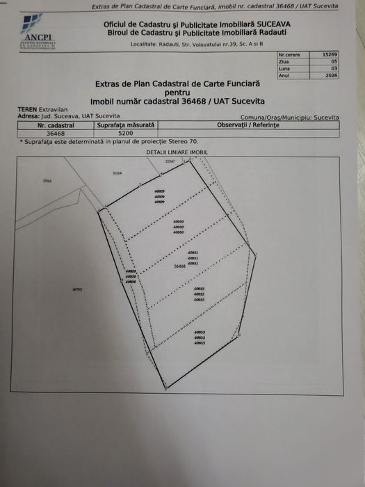 Sucevita loturi teren parcelat