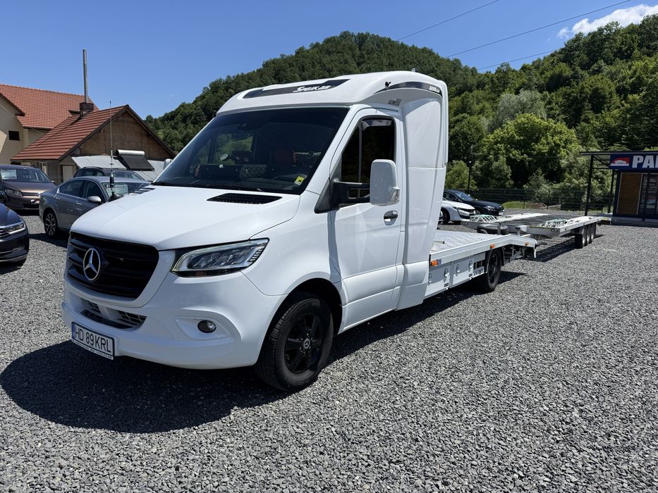 Platforma auto ansamblu sprinter+remorca 2 pozitii aluminiu  tva deductibil