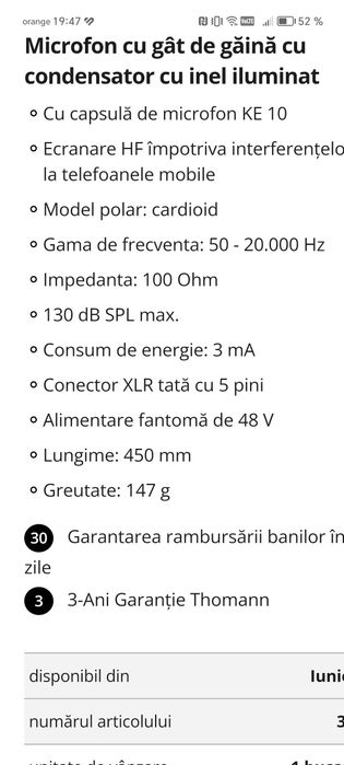 Microfon sennheiser meg 14-40-L B