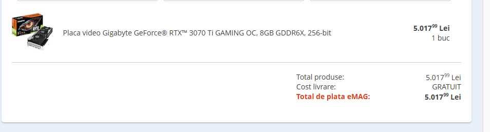 Vand PC Gaming - i7, 32GB RAM, placa video 3070TI