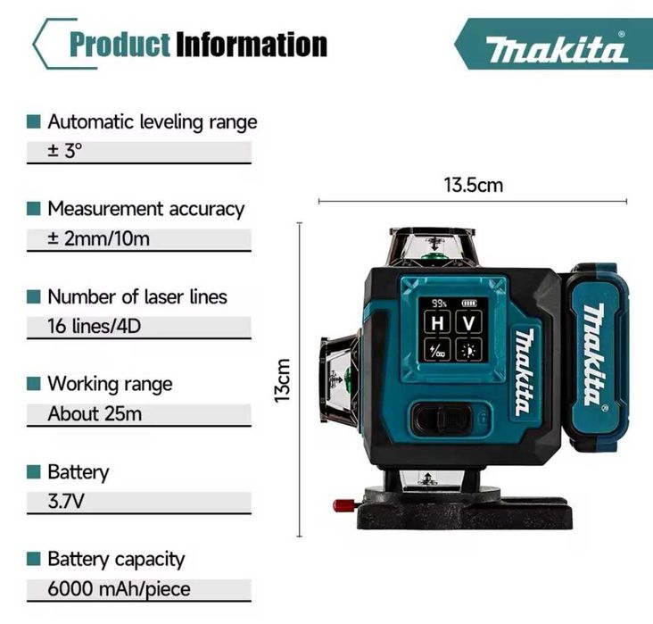 Nivela laser Autonivelare 4 D 16 linii