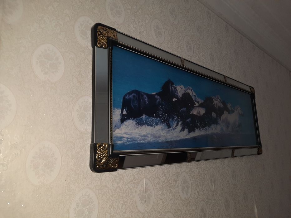 Картина Лошади, в раме
