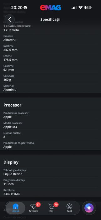 Apple iPad Air 11, M3, 512GB, Wi-Fi, Blue