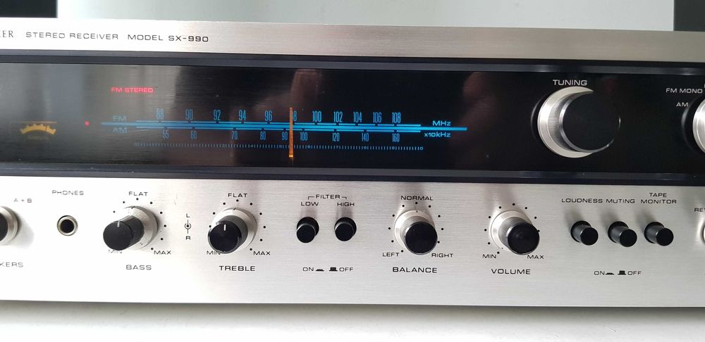 Pioneer SX-990 Stare de Colecție Receiver „Black Scale” Mufe Originale