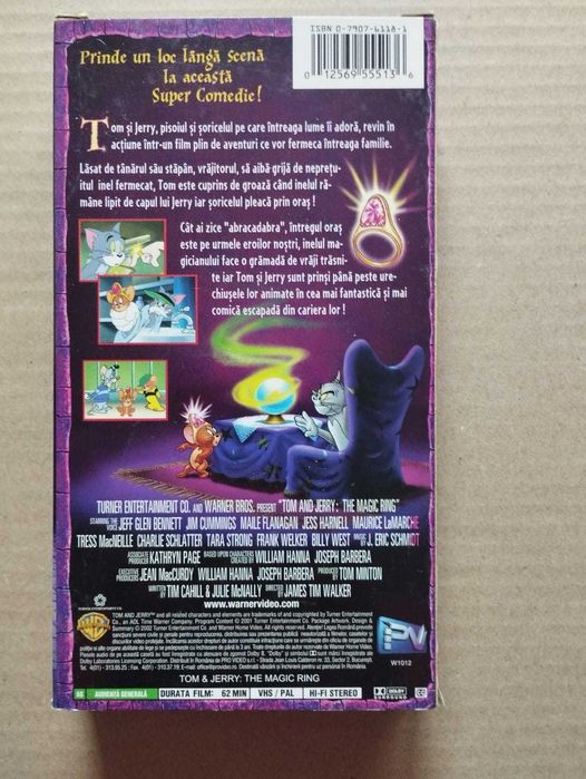 Casetă VHS Tom și Jerry - Inelul fermecat (Pro Video) - Dublat Română - ORDA + WB