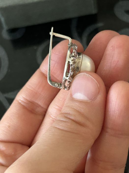 Серьги и кольцо серебро 925 и жемчуг