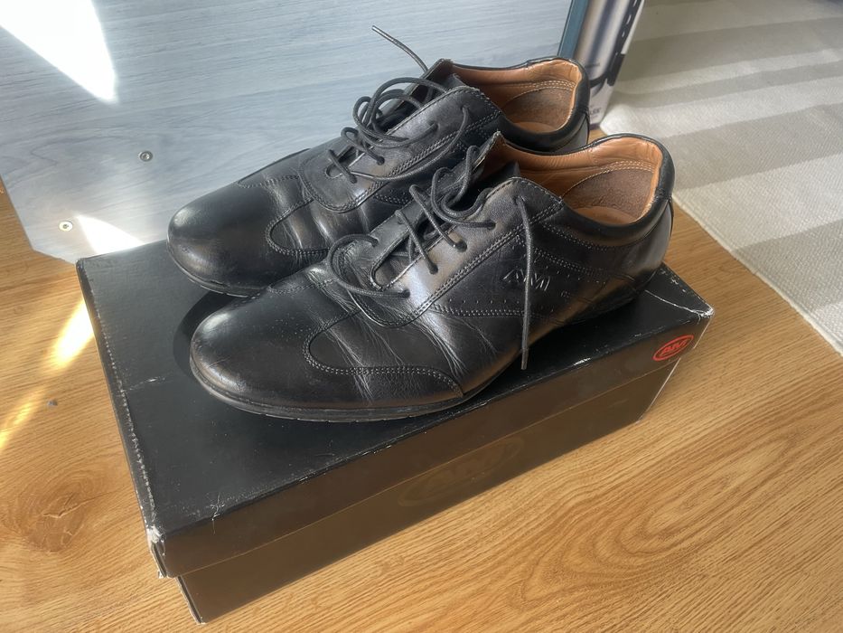 Pantofi casual AM , negri ,  piele naturala  , 42