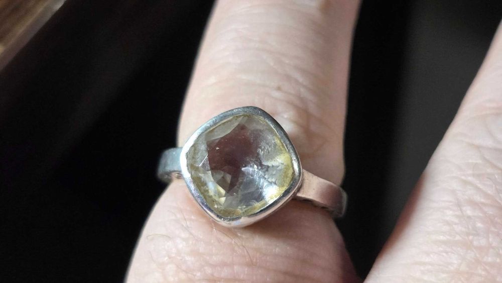 Inel argint vintage cu cristal de stanca