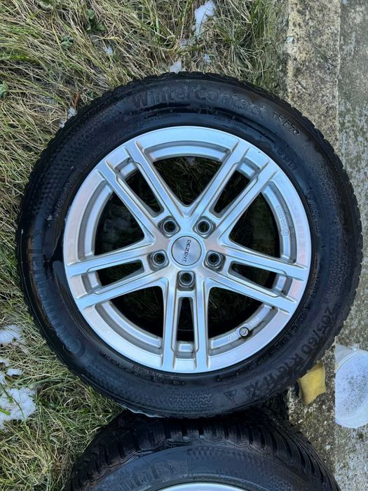 Джанти Dezent 16-ки със зимни гуми 205/60/16 Continental