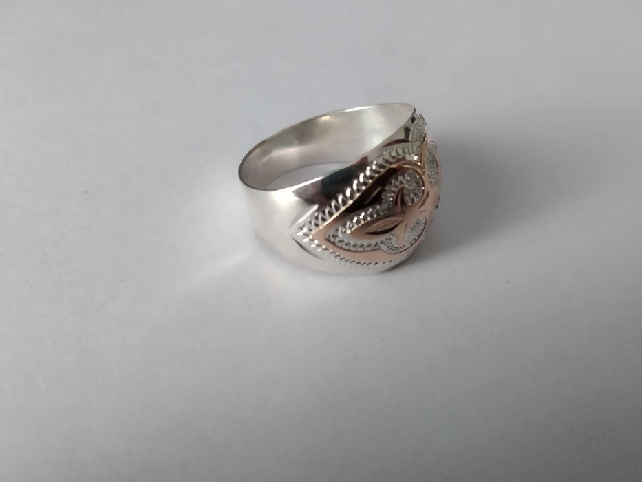 Кольцо серебряное широкое, разм.21