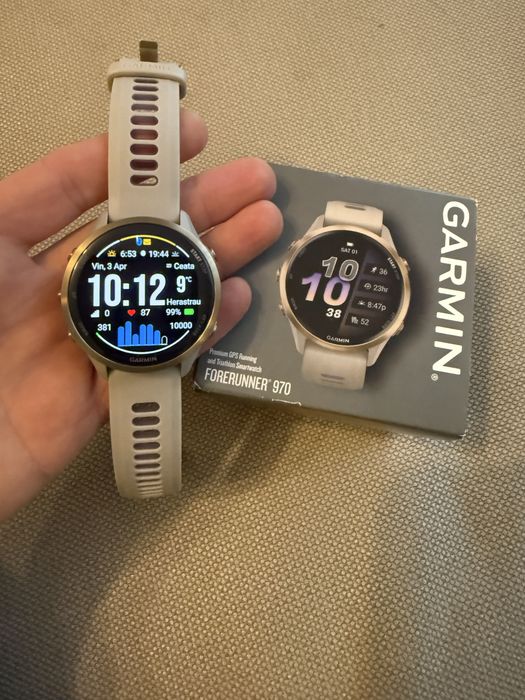 Garmin Forerunner 970 auriu full box, ca nou si in garanție