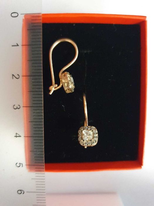 Cercei frumosi din argint 925, rose gold, cu pietre