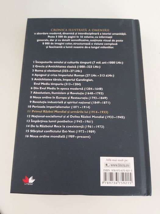 Vand Cronica ilustrata a omenirii- 16 volume-Editie completa