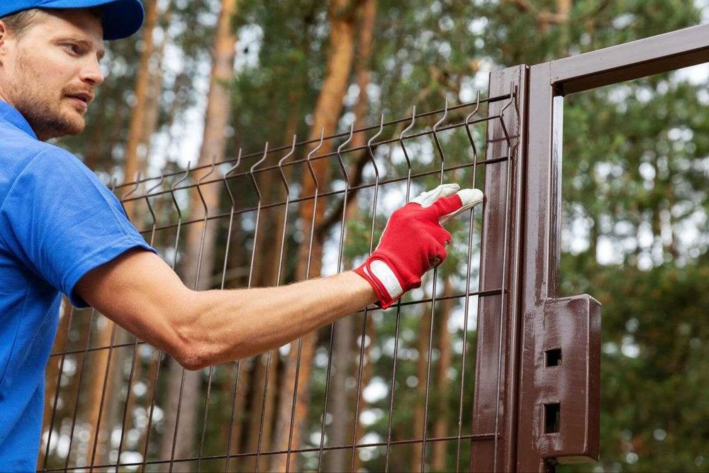 Установка Сетка Забор