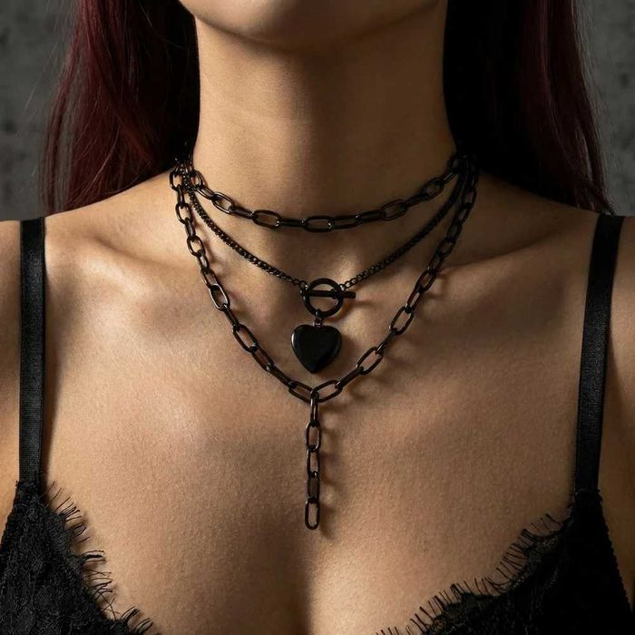 Мobdark,Колие Triple Chain Necklace