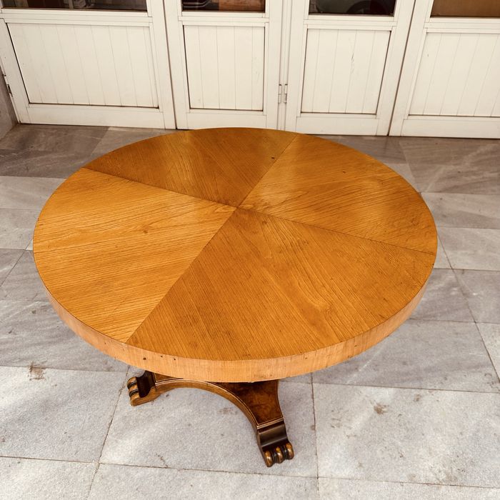 Антикварна кръгла маса – шведски стил Empire (Karl Johan), ок. 1900 г.