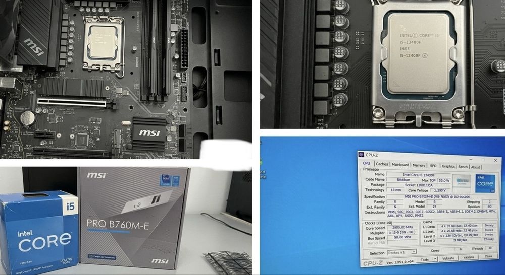 Комплект Intel Core i5-13400F + MSI PRO B760M-E (LGA1700)