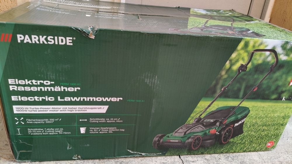 Mașină electrică Parkside Turbo Powerde tuns gazonul