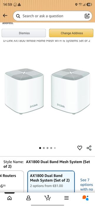 D-LINK AX 1800 whole Home Mesh wifi 6 system