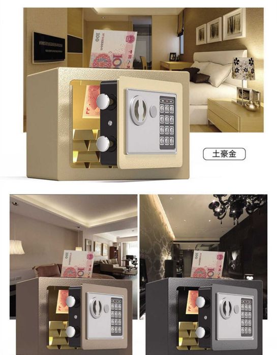 Металлический сейф для дома и офиса компактный и прочный