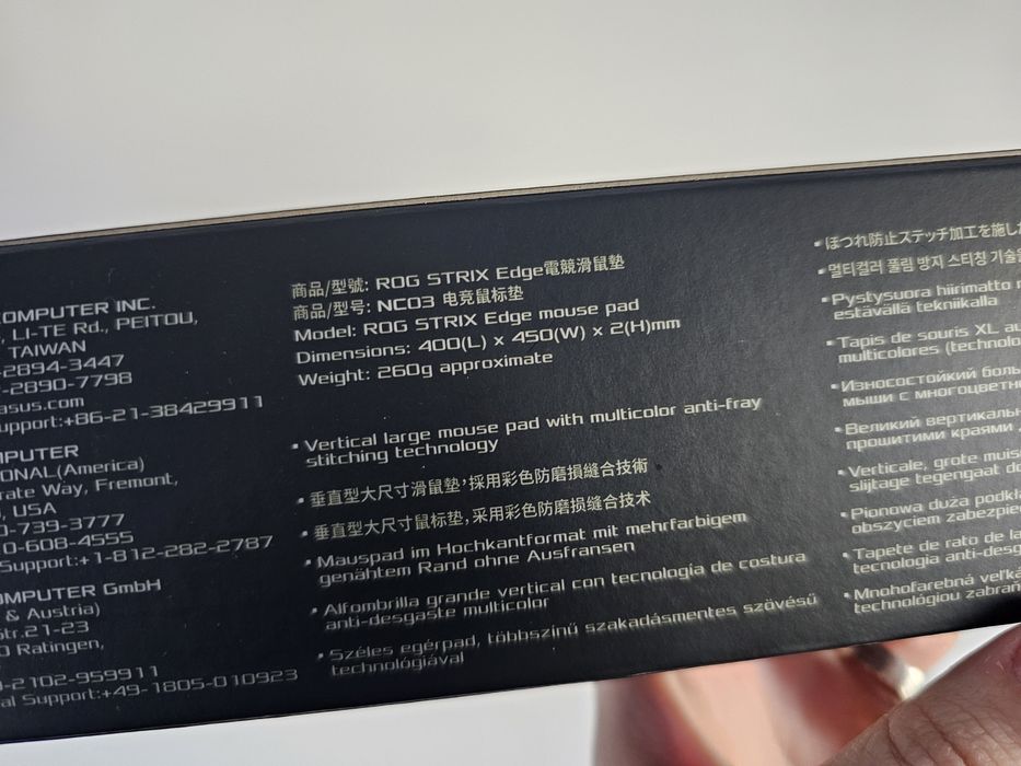 Mousepad gaming ASUS ROG Strix Edge Nou Sigilat