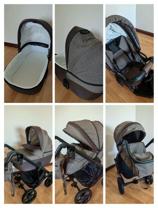 Продам коляску с люлькой + стул для кормления 2/1