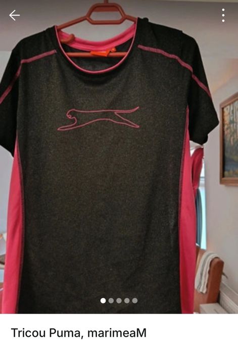 Tricou Puma M roz cu gri inchis