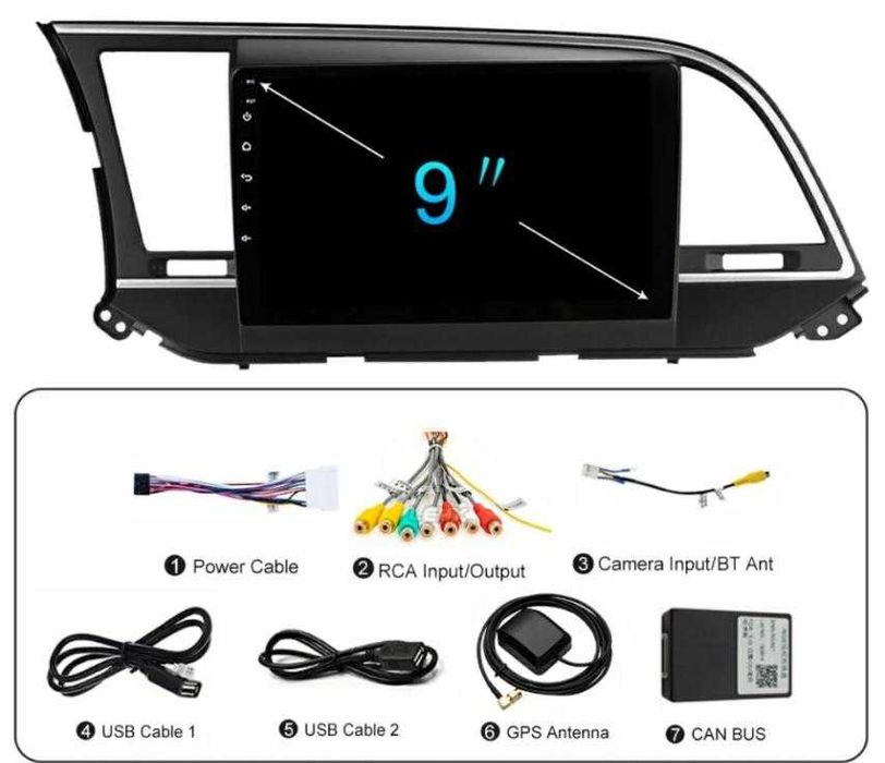 HYUNDAI ELANTRA 2016 - 2019 Мултимедия Навигация Android GPS