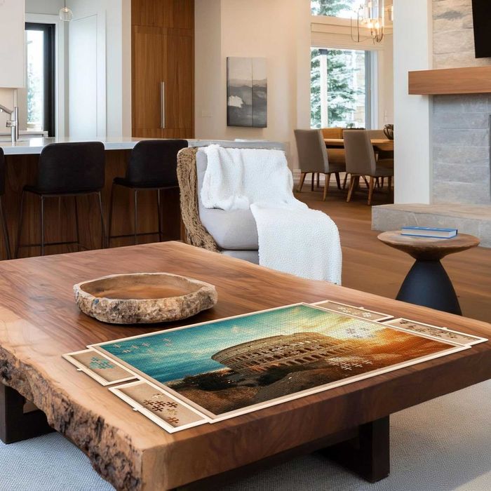 Suport puzzle din lemn cu 4 sertare pana la 1500 piese 89x69cm