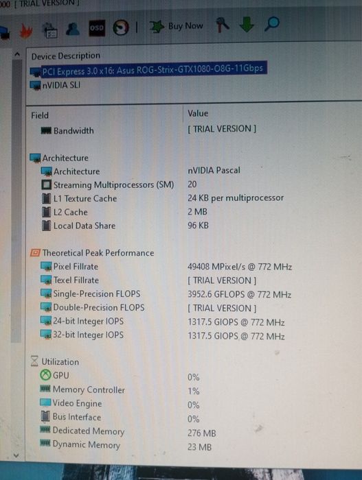 Видеокарта Asus GeForce GTX 1080 ROG Strix 8Gb