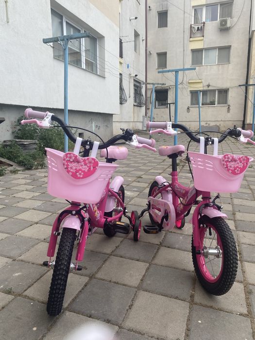 2 biciclete roz COMPLET NOI , pentru fetite (3-5 ani)