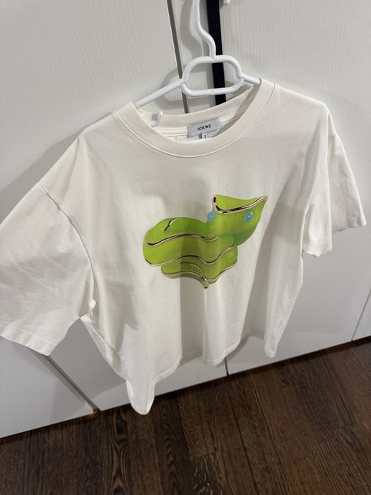 Tricou alb cu imprimeu Loewe