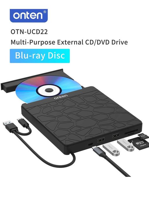 DVD-RW Onten UCD22 External CD/DVD-RW Drive (USB 3.0 / Type-C)