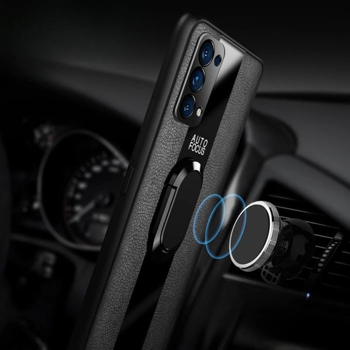 Huawei Pura 70 Ultra / PORSCHE Кожен кейс с пръстен магнит