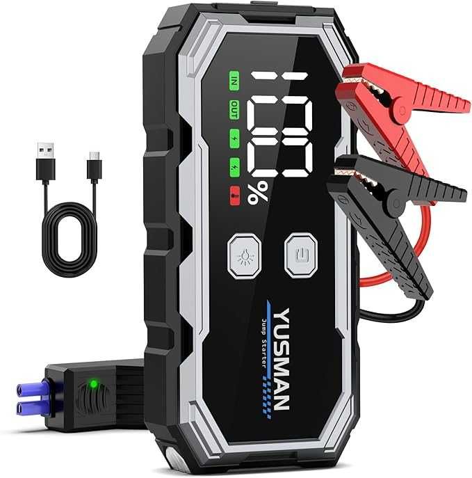 Стартер за акумулатор Jump Starter YUSMAN 12800mAh Пали всичко 12v НОВ
